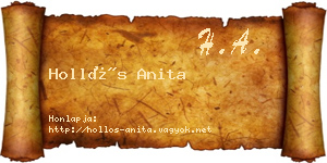 Hollós Anita névjegykártya