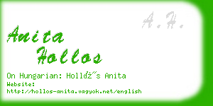 anita hollos business card